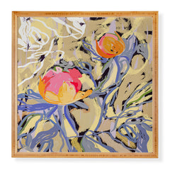 83 Oranges Blooms in The Butter Forest Framed Wall Art