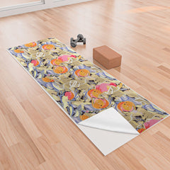 83 Oranges Blooms in The Butter Forest Yoga Towel
