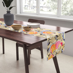 83 Oranges Blooms in The Butter Forest Table Runner