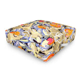 83 Oranges Blooms in The Butter Forest Outdoor Floor Cushion