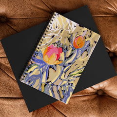 83 Oranges Blooms in The Butter Forest Spiral Notebook