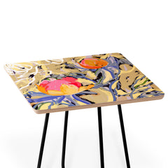 83 Oranges Blooms in The Butter Forest Side Table