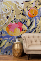 83 Oranges Blooms in The Butter Forest Tapestry