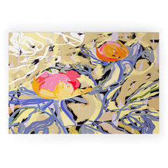 83 Oranges Blooms in The Butter Forest Welcome Mat