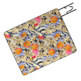 83 Oranges Blooms in The Butter Forest Picnic Blanket