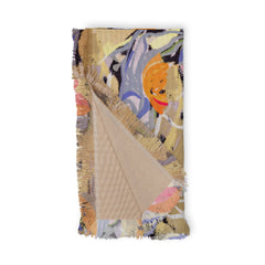 83 Oranges Blooms in The Butter Forest Throw Blanket