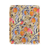 83 Oranges Blooms in The Butter Forest Throw Blanket