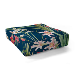 83 Oranges Blossom Botanical Floor Pillow Square