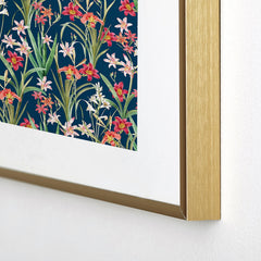 83 Oranges Blossom Botanical Metal Framed Art Print
