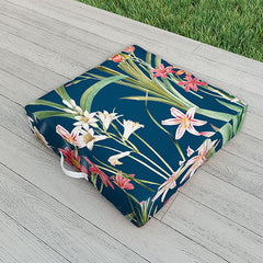 83 Oranges Blossom Botanical Outdoor Floor Cushion