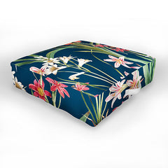 83 Oranges Blossom Botanical Outdoor Floor Cushion