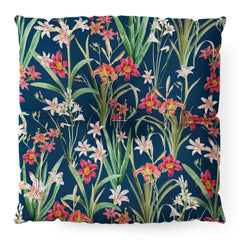 83 Oranges Blossom Botanical Floor Pillow Square