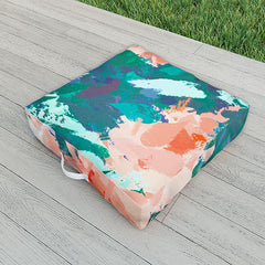 83 Oranges Blossomed Garden Outdoor Floor Cushion