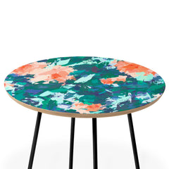 83 Oranges Blossomed Garden Round Side Table