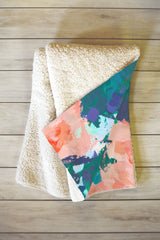 83 Oranges Blossomed Garden Fleece Throw Blanket