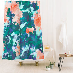 83 Oranges Blossomed Garden Shower Curtain