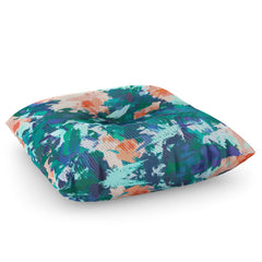 83 Oranges Blossomed Garden Floor Pillow Square