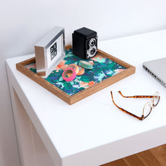 83 Oranges Blossomed Garden Square Tray