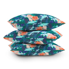 83 Oranges Blossomed Garden Throw Pillow