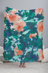 83 Oranges Blossomed Garden Throw Blanket