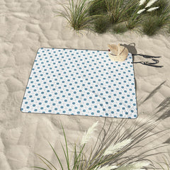 83 Oranges Blue Blossom Outdoor Blanket