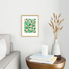 83 Oranges Blush Blossom Metal Framed Art Print