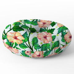 83 Oranges Blush Blossom Floor Pillow Round