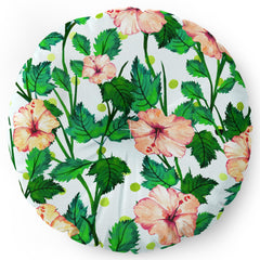 83 Oranges Blush Blossom Floor Pillow Round