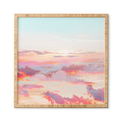 83 Oranges Blush Clouds Framed Wall Art