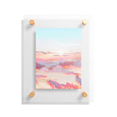 83 Oranges Blush Clouds Floating Acrylic Print