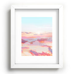 83 Oranges Blush Clouds Recessed Framing Rectangle