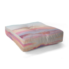 83 Oranges Blush Clouds Floor Pillow Square