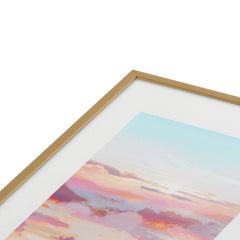 83 Oranges Blush Clouds Metal Framed Art Print