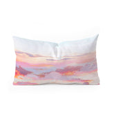 83 Oranges Blush Clouds Oblong Throw Pillow