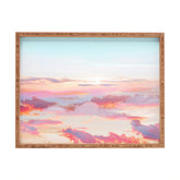 83 Oranges Blush Clouds Rectangular Tray