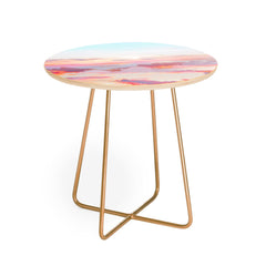 83 Oranges Blush Clouds Round Side Table