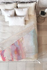83 Oranges Blush Clouds Fleece Throw Blanket