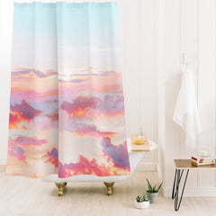 83 Oranges Blush Clouds Shower Curtain