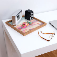 83 Oranges Blush Clouds Square Tray