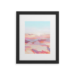 83 Oranges Blush Clouds Framed Art Print
