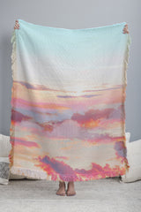 83 Oranges Blush Clouds Throw Blanket