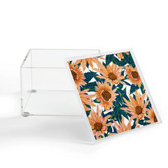 83 Oranges Blush Sunflowers Acrylic Box