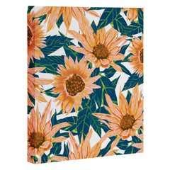 83 Oranges Blush Sunflowers Art Canvas