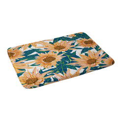 83 Oranges Blush Sunflowers Memory Foam Bath Mat