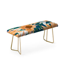 83 Oranges Blush Sunflowers Bench