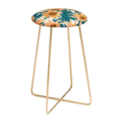 83 Oranges Blush Sunflowers Counter Stool