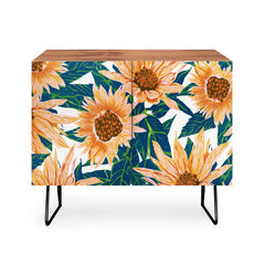 83 Oranges Blush Sunflowers Credenza