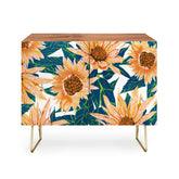 83 Oranges Blush Sunflowers Credenza
