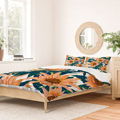 83 Oranges Blush Sunflowers Duvet Cover