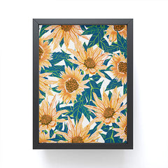 83 Oranges Blush Sunflowers Framed Mini Art Print